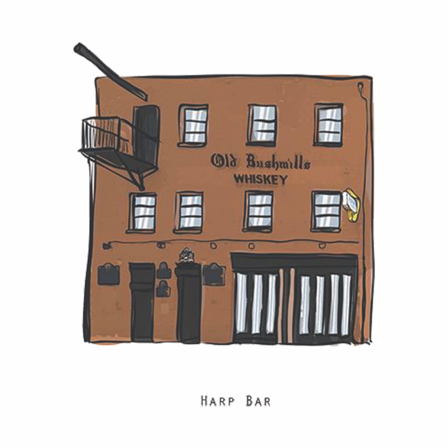 HARP BAR - Belfast Pub Print - Made in Ireland