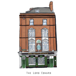 The LORD EDWARD - Dublin Pub Print - Made in Ireland