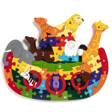 Load image into Gallery viewer, NOAH&#39;S ARK - Wooden Alphabet Jigsaw Puzzle
