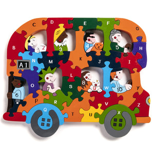 BUS - Wooden Alphabet Jigsaw Puzzle