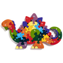 Load image into Gallery viewer, DINOSAUR - Wooden Alphabet Jigsaw Puzzle
