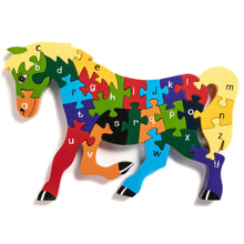 Load image into Gallery viewer, HORSE - Wooden Alphabet Jigsaw Puzzle
