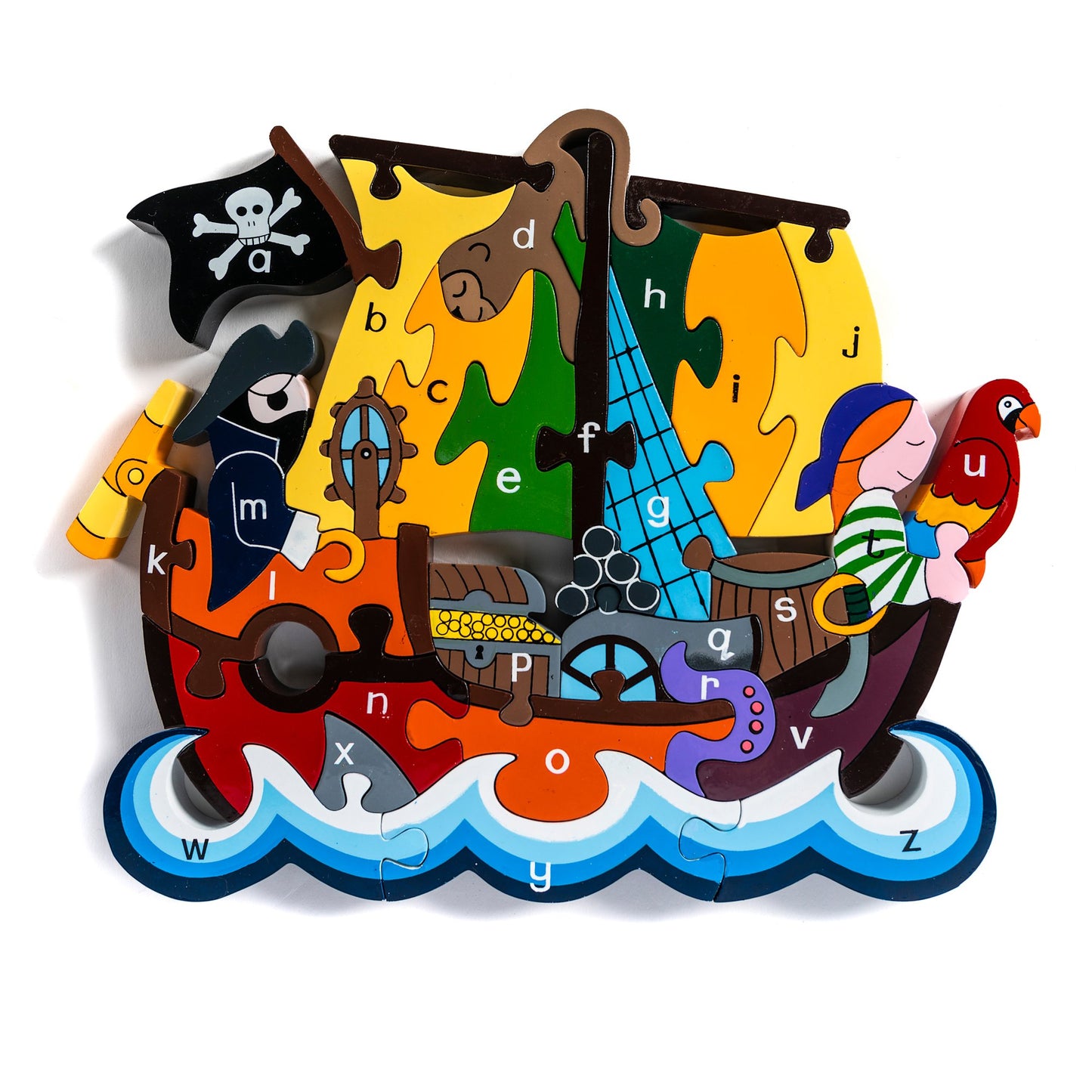 PIRATE SHIP - Wooden Alphabet Jigsaw Puzzle