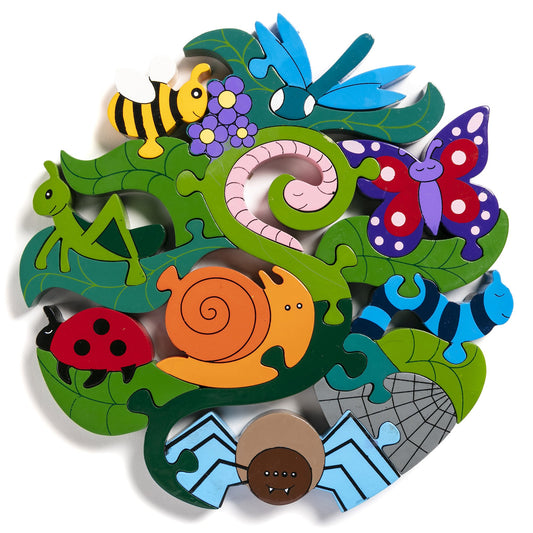 CREEPY CRAWLIES - Wooden Number Jigsaw Puzzle