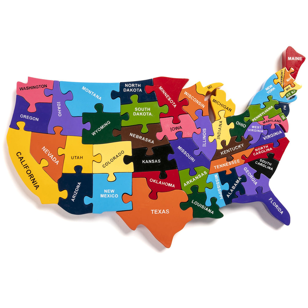 MAP OF THE USA - Wooden Jigsaw Puzzle