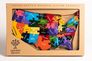 MAP OF THE USA - Wooden Jigsaw Puzzle