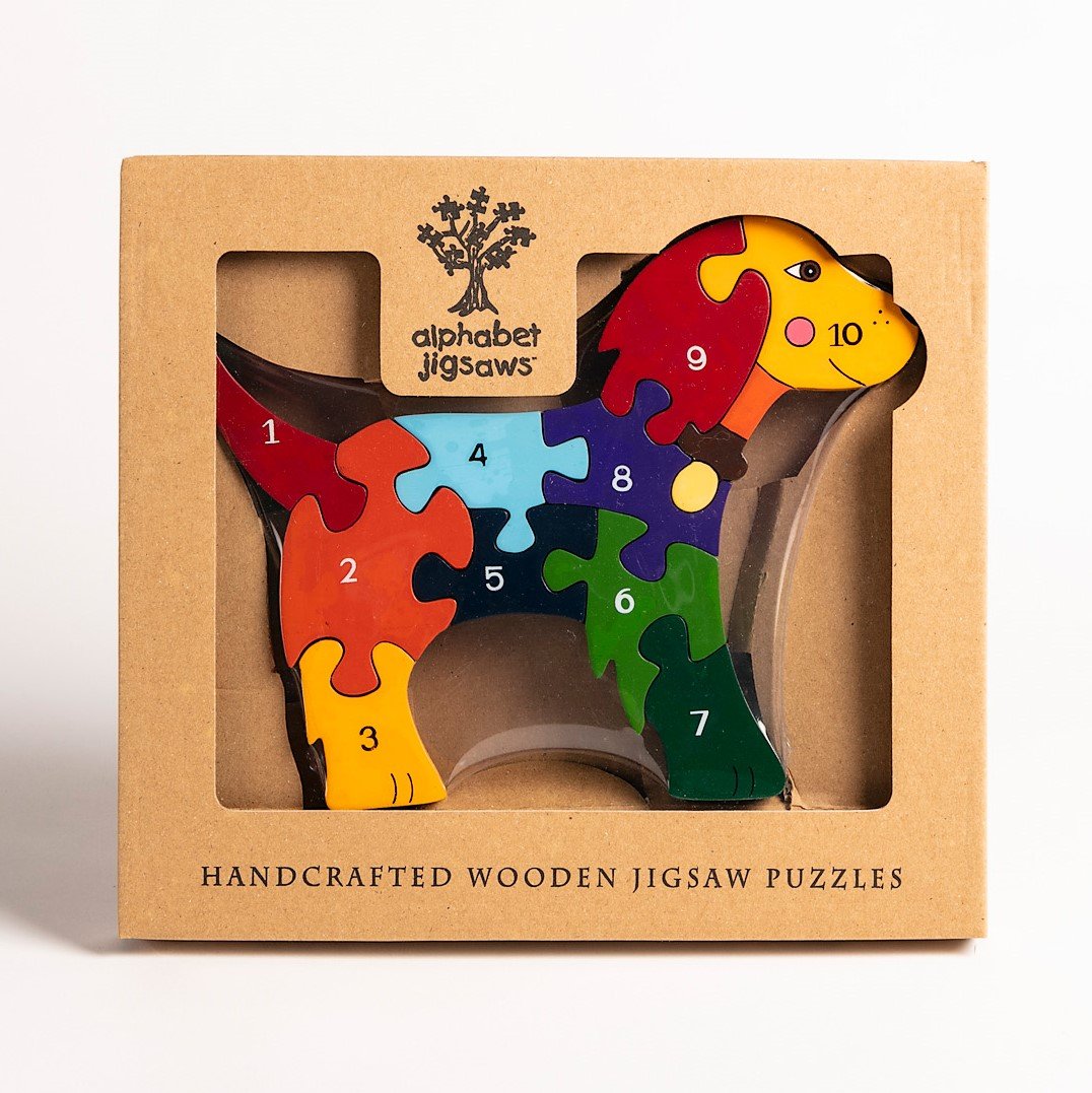 DOG - Wooden Number Jigsaw Puzzle