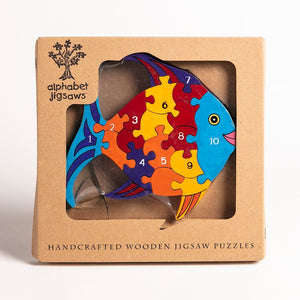 FISH - Wooden Number Jigsaw Puzzle