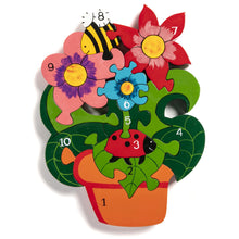 Load image into Gallery viewer, FLOWERPOT - Wooden Number Jigsaw Puzzle
