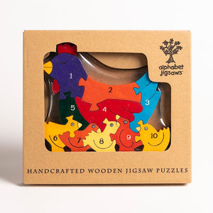 HEN - Wooden Number Jigsaw Puzzle