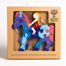 Load image into Gallery viewer, HORSE - Wooden Number Jigsaw Puzzle
