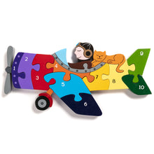 Load image into Gallery viewer, PLANE - Wooden Number Jigsaw Puzzle
