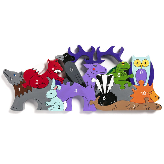 WOODLAND - Wooden Number Jigsaw Puzzle