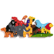 Load image into Gallery viewer, ZOO - Wooden Number Jigsaw Puzzle
