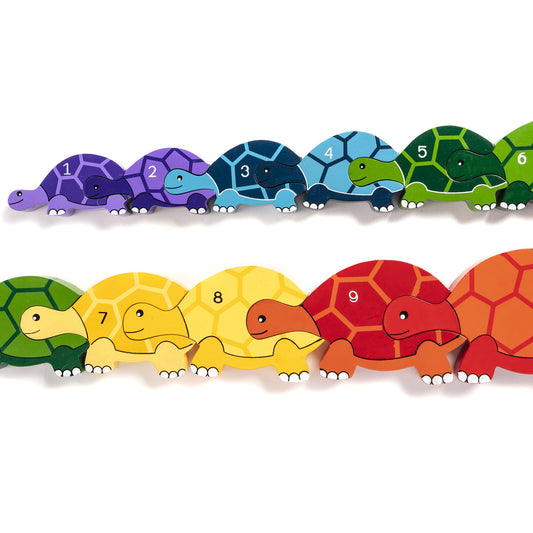 TORTOISE ROW - Wooden Number Jigsaw Puzzle