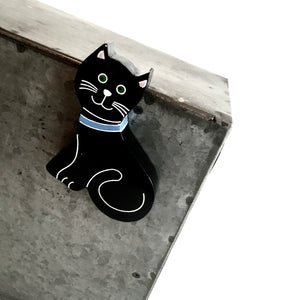 CAT - Wooden Animal Magnet