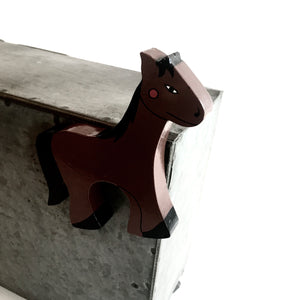 HORSE - Wooden Animal Magnet