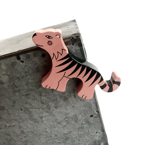 TIGER - Wooden Animal Magnet