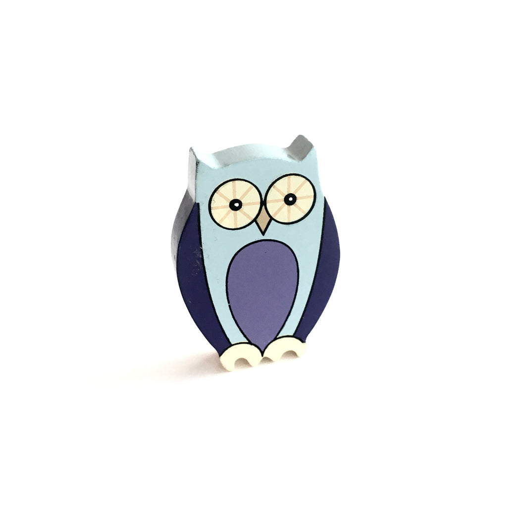 OWL - Wooden Animal Magnet