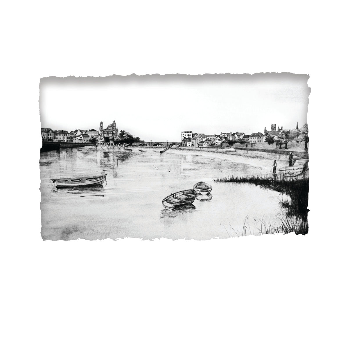 ATHLONE ON THE SHANNON - River Town Central Ireland County Westmeath by Stephen Farnan