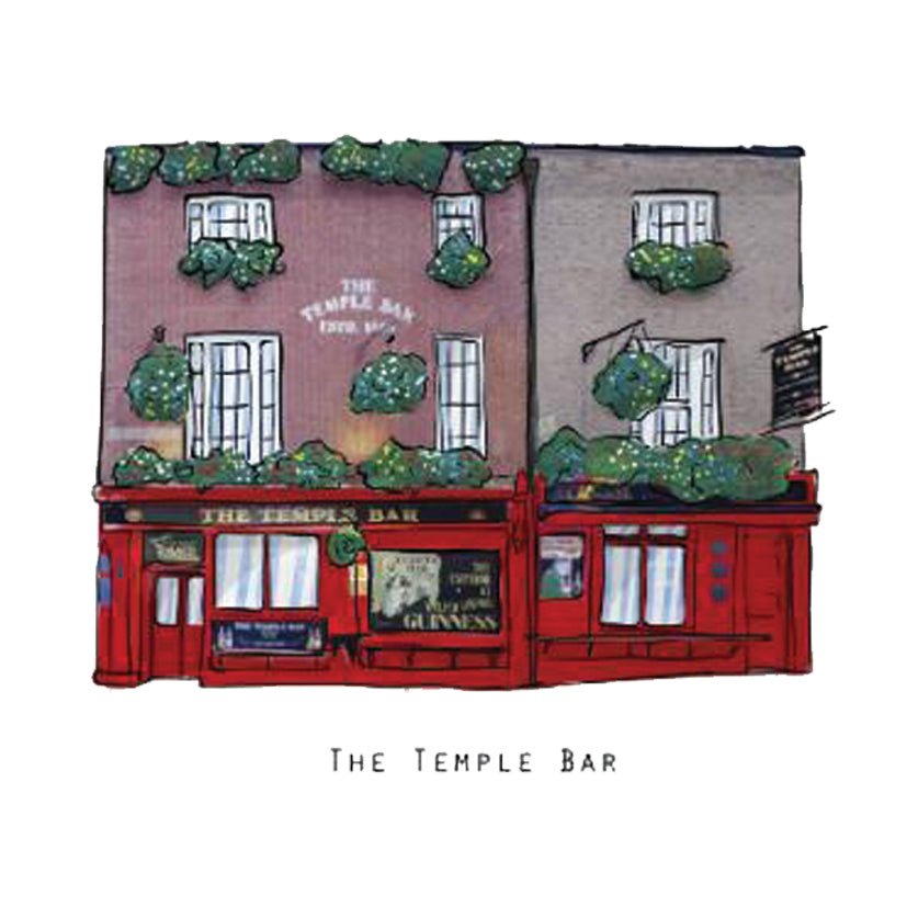The TEMPLE BAR - Dublin Pub Print - Made in Ireland