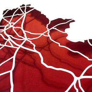 County DERRY - Papercut map - Designed Imagined Made in Ireland