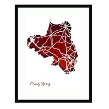 Load image into Gallery viewer, County DERRY - Papercut map - Designed Imagined Made in Ireland
