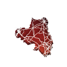 Load image into Gallery viewer, County DERRY - Papercut map - Designed Imagined Made in Ireland
