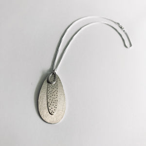 Layered Oblong Leaf Pendant - Shore Collection, Made in Ireland