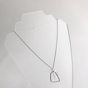 Frames with Pierced Disc Pendant Sterling Silver - Line Collection, Made in Ireland