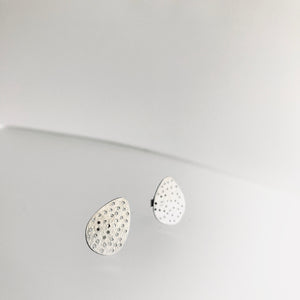 Leaf Stud Earrings Sterling Silver - Shore Collection, Made in Ireland
