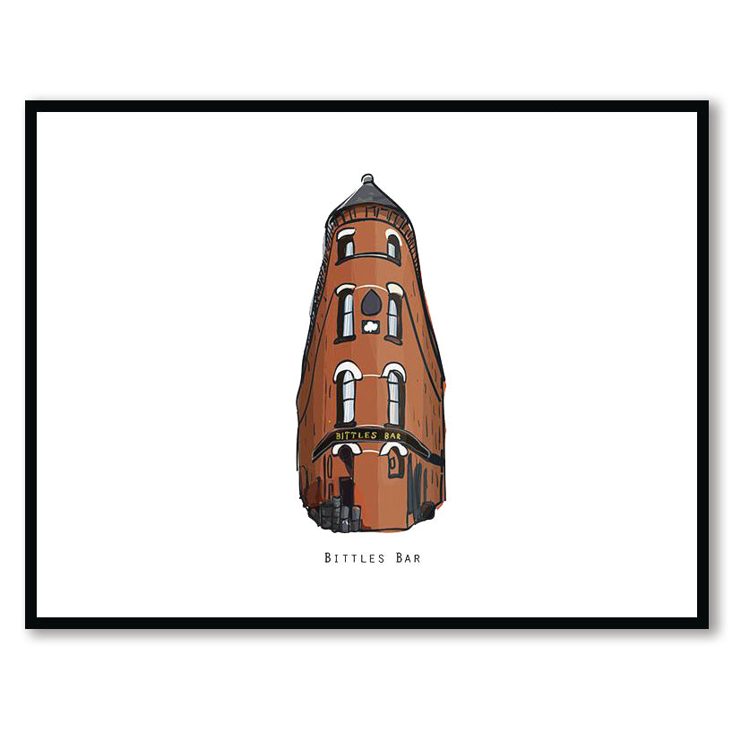 BITTLES BAR - Belfast Pub Print - Made in Ireland