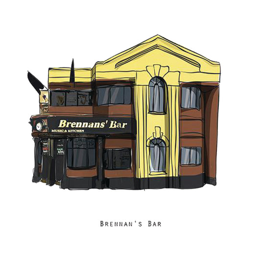 BRENNANS‘ BAR - Belfast Pub Print - Made in Ireland