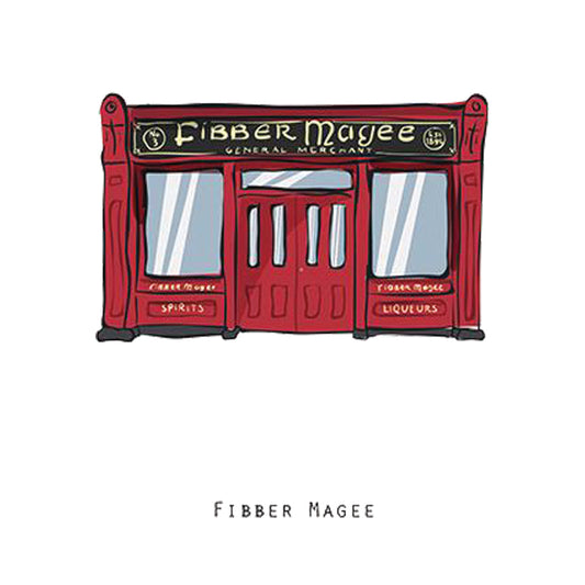 FIBBER MAGEE - Belfast Pub Print - Made in Ireland
