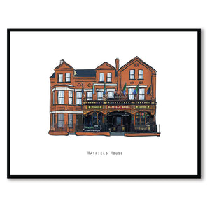 HATFIELD HOUSE - Belfast Pub Print - Made in Ireland