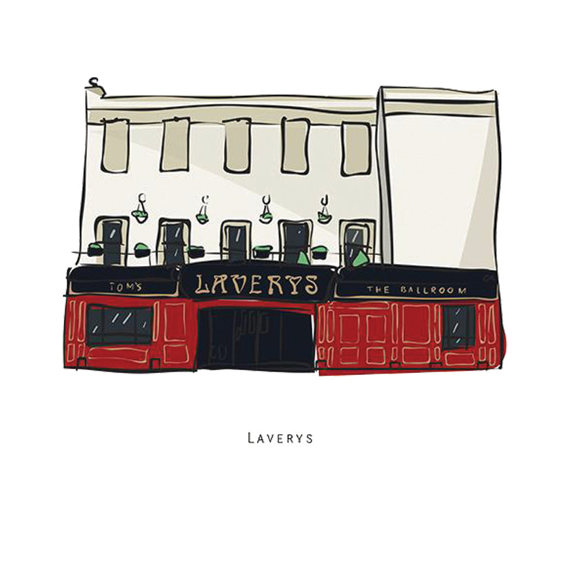 LAVERYS - Belfast Pub Print - Made in Ireland