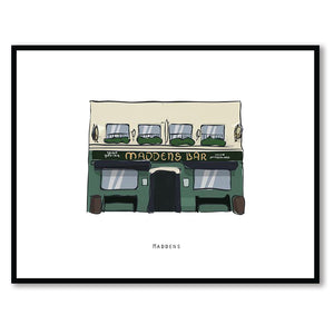 MADDENS - Belfast Pub Print - Made in Ireland