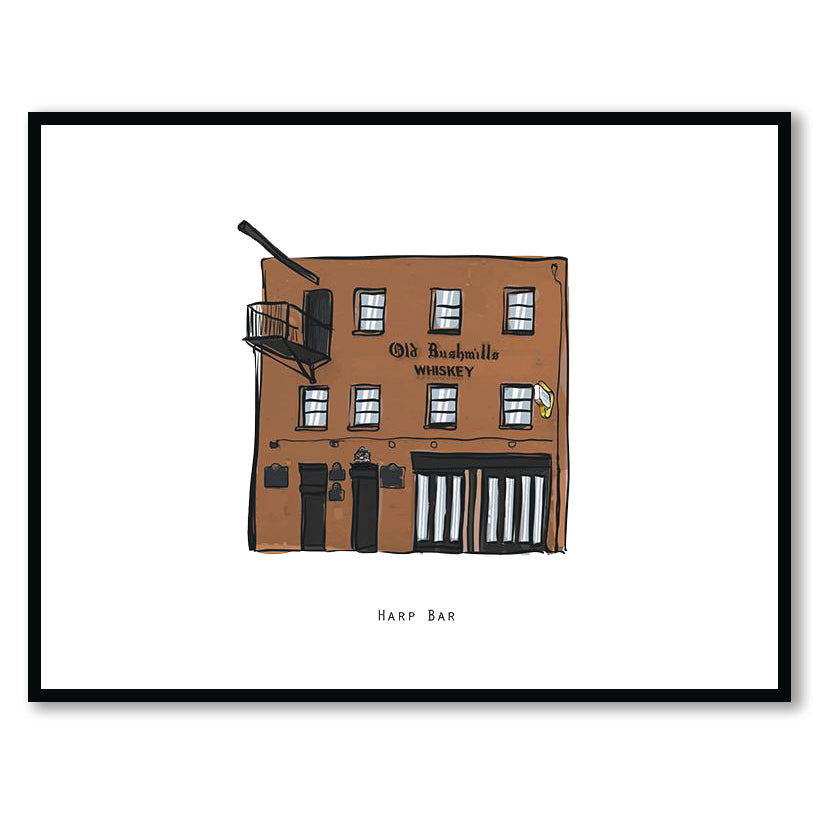 HARP BAR - Belfast Pub Print - Made in Ireland