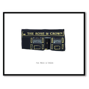 The ROSE & CROWN - Belfast Pub Print - Made in Ireland