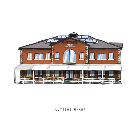 CUTTERS WARF - Belfast Pub Print - Made in Ireland