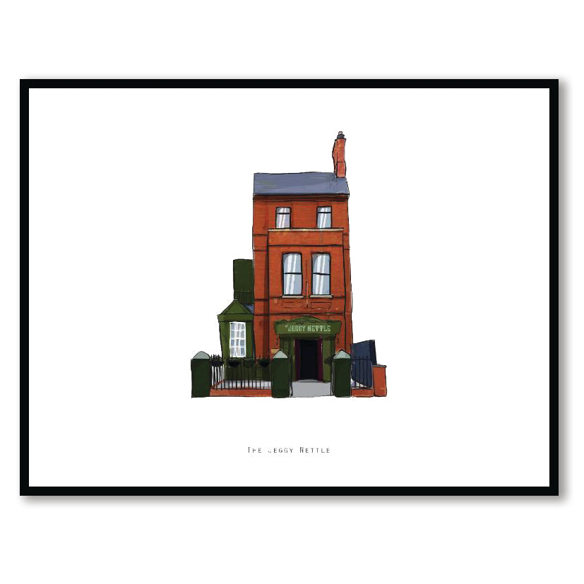 The JEGGY NETTLE - Belfast Pub Print - Made in Ireland