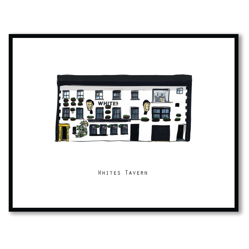WHITES TAVERN - Belfast Pub Print - Made in Ireland