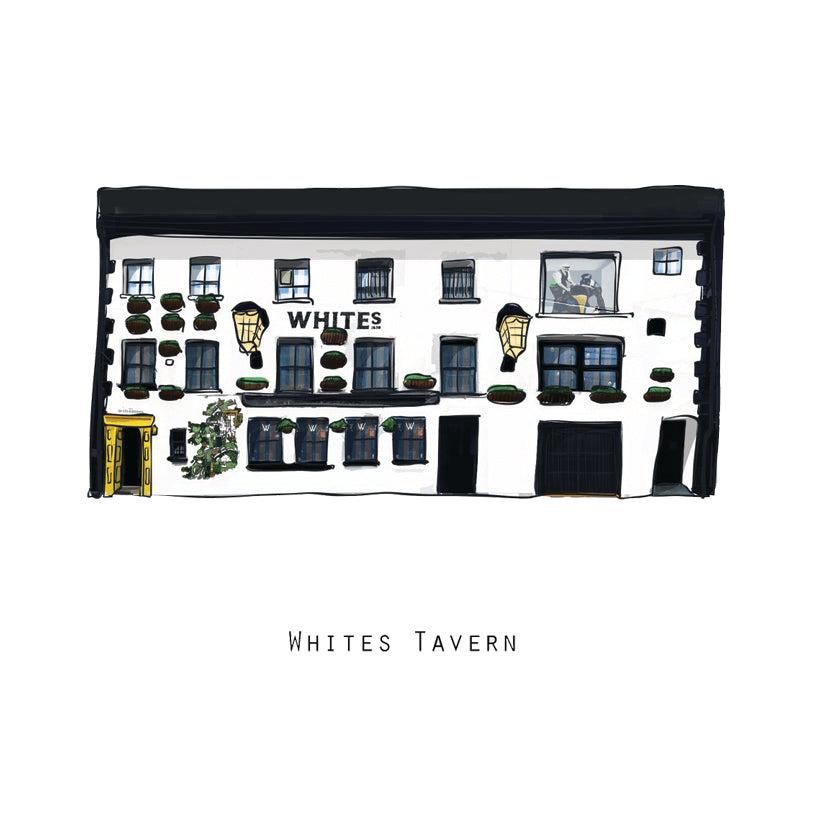 WHITES TAVERN - Belfast Pub Print - Made in Ireland
