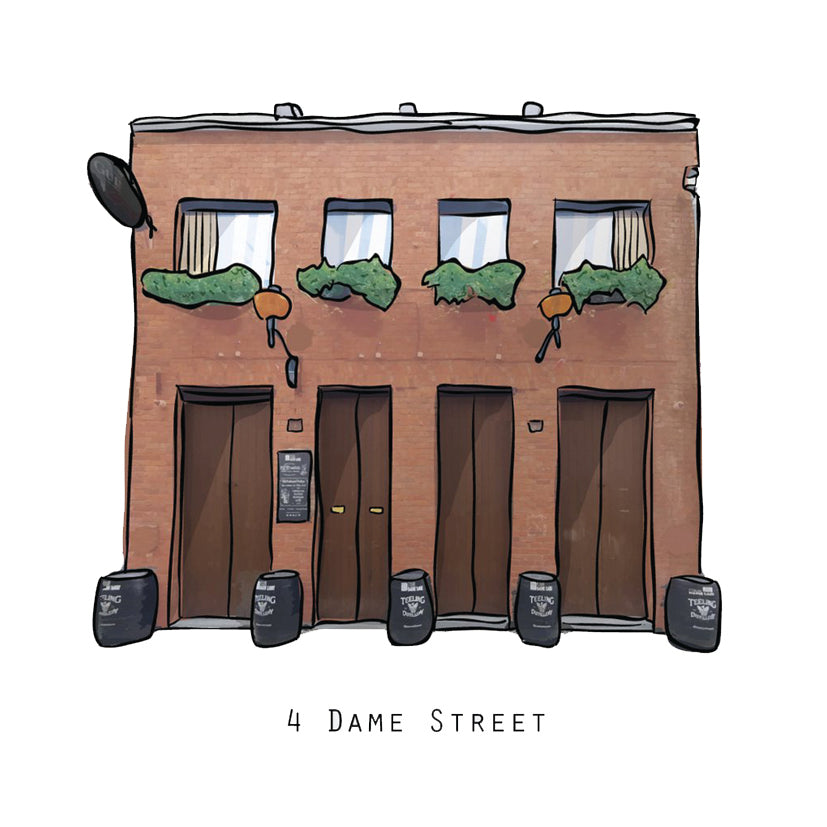4 DAME STREET - Dublin Pub Print - Made in Ireland