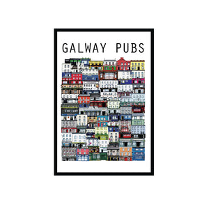 GALWAY Pubs - Ultimate Bar Print - Made in Ireland