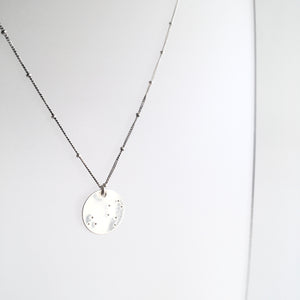 CONSTELLATION DISC PENDANT Necklace Silver