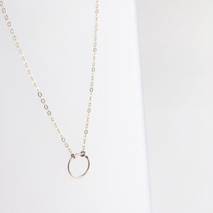 CIRCLE PENDANT Necklace Gold Plated