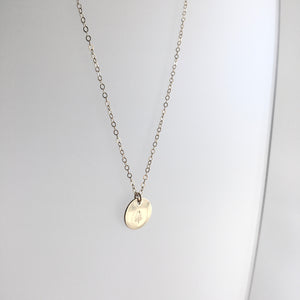 TREE DISC PENDANT Necklace Gold Plated