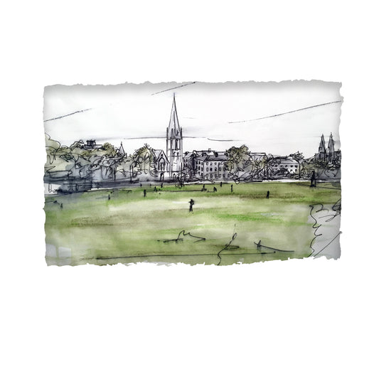 CRICKET ON THE MALL -  Club Ground County Armagh by Stephen Farnan