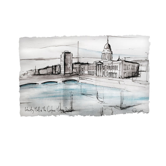 Customs House & The Liberty Hall - County Dublin by Stephen Farnan